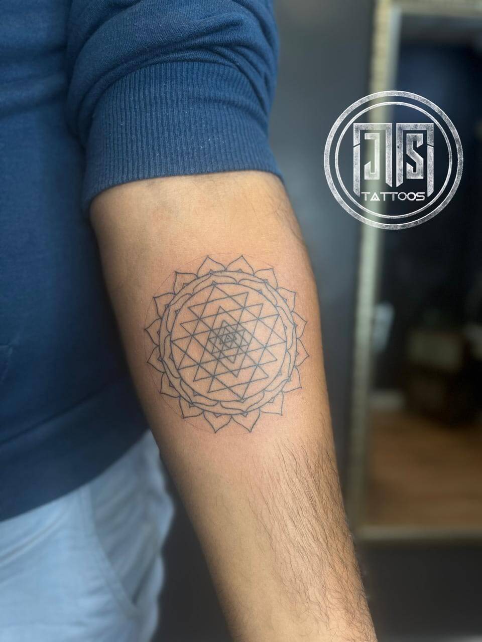 Beautiful fine line tattoo West Delhi